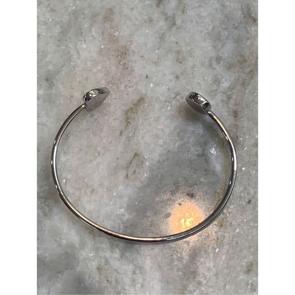 Cuff Bracelet with Heart and Round Crystals #Mothers Day - Picture 3 of 8